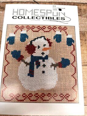 Snowman Cross Stitch Pattern By Homespun Collectibles